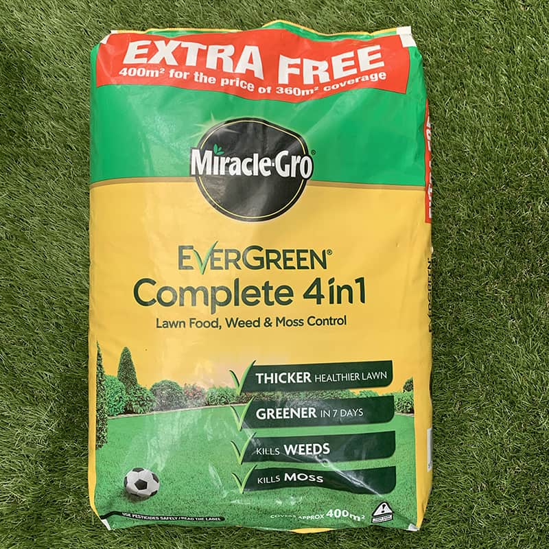 Miracle Gro Evergreen complete 4in1 lawn food, weed and ...